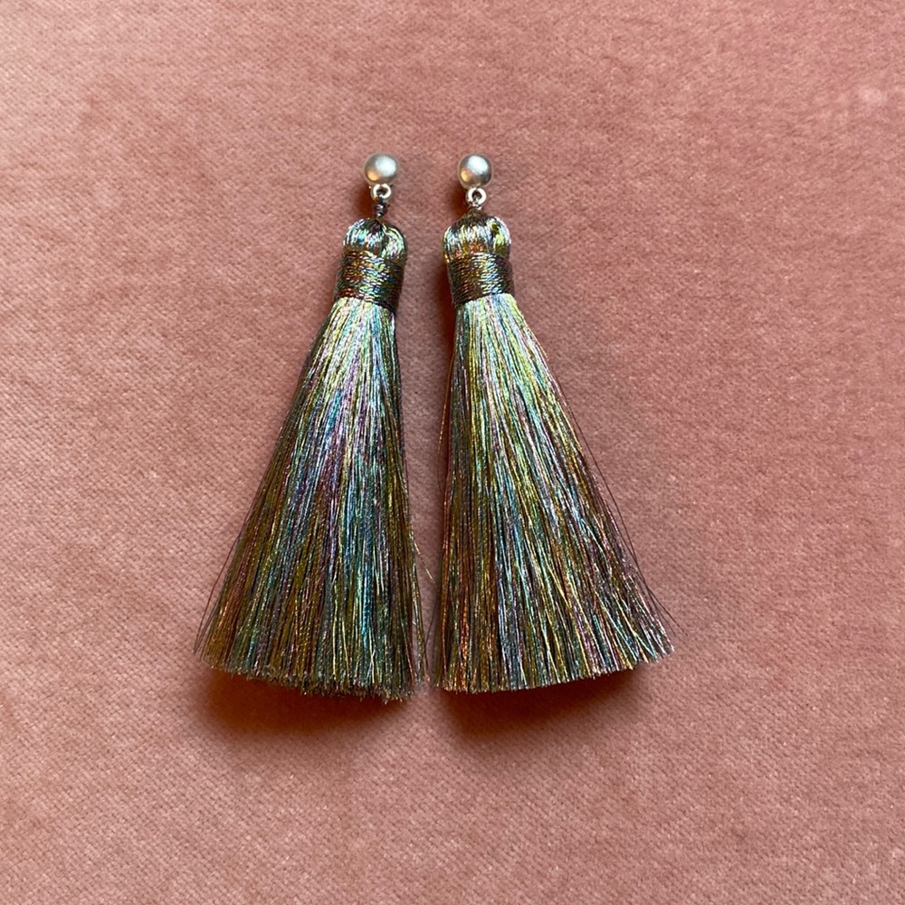 Hart Studio Shimmer Tassel Earrings NWOT